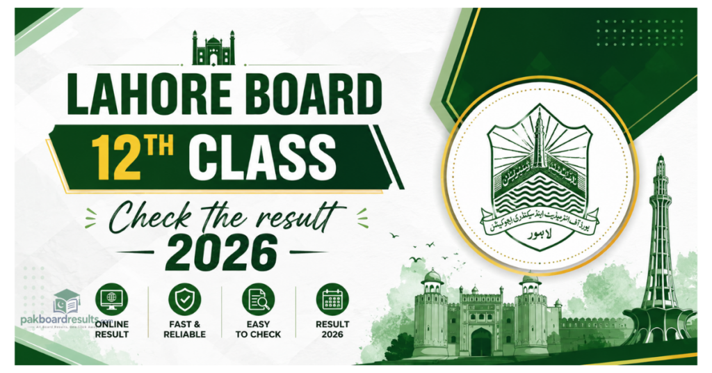 Lahore Board 12th Class Check the result 2026