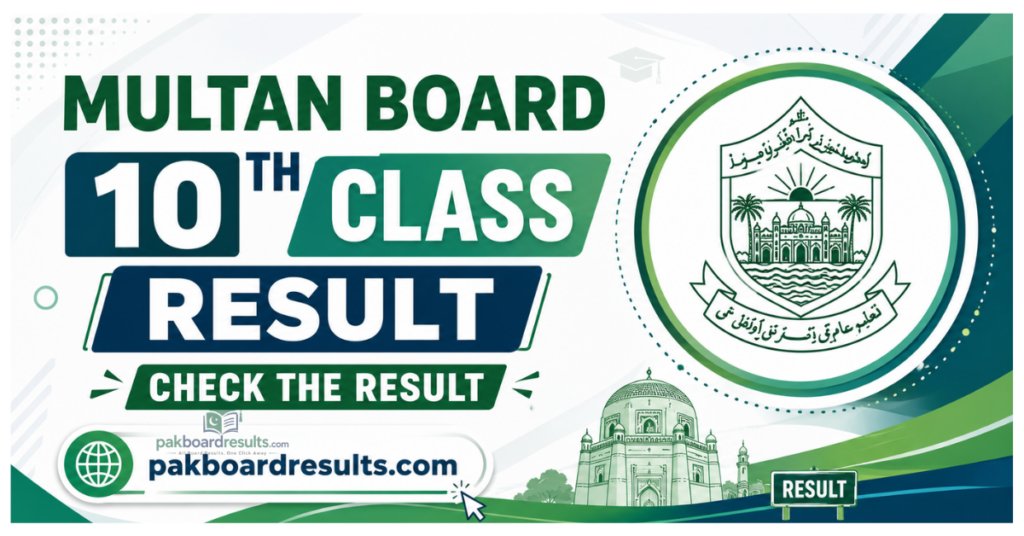 Multan Board 10th Class Check the result 2026