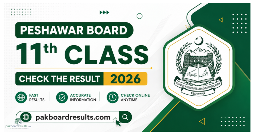 Peshawar Board 11th Class Check the result 2026 
