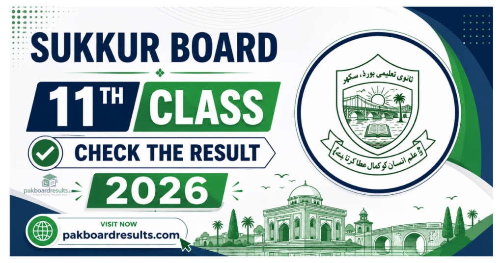 Sukkur Board 11th Class Check the result 2026